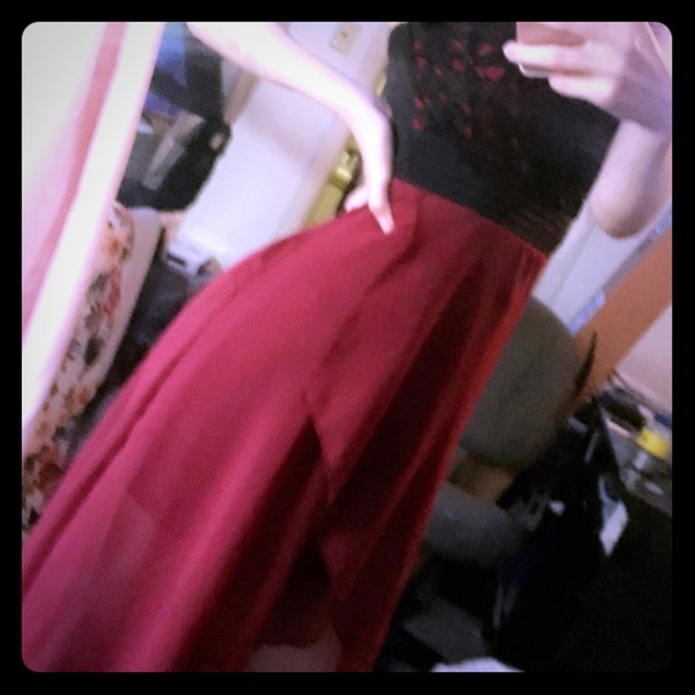 Red and Black dress